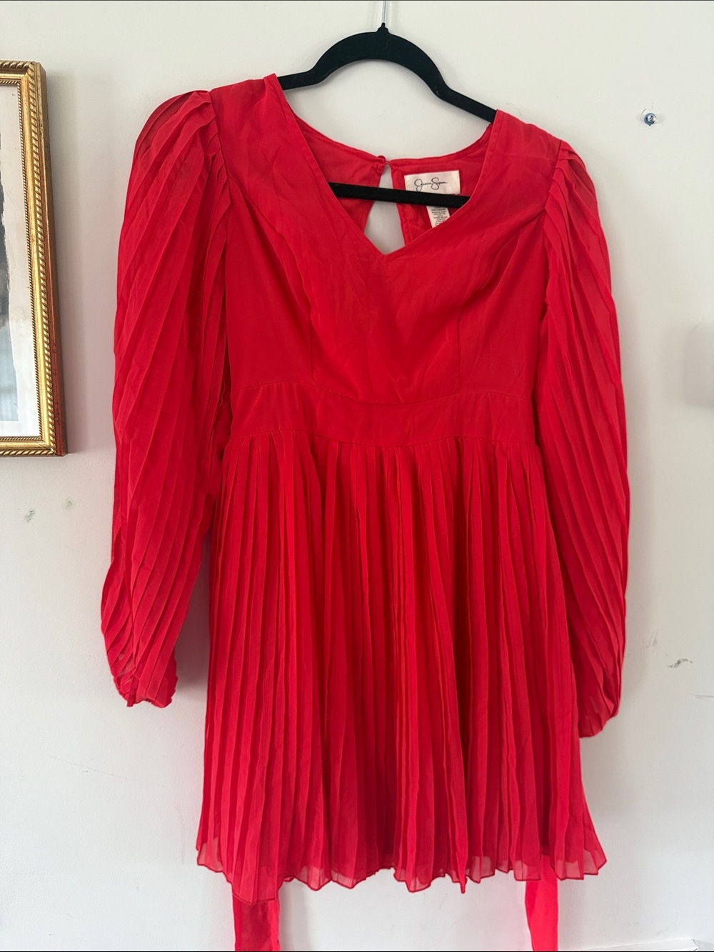 Jessica Simpson Red Pleated Formal Girls Dress